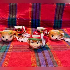 Mr. Christmas Miniature Mug Christmas Tree Ornaments 2022 Lot of 5